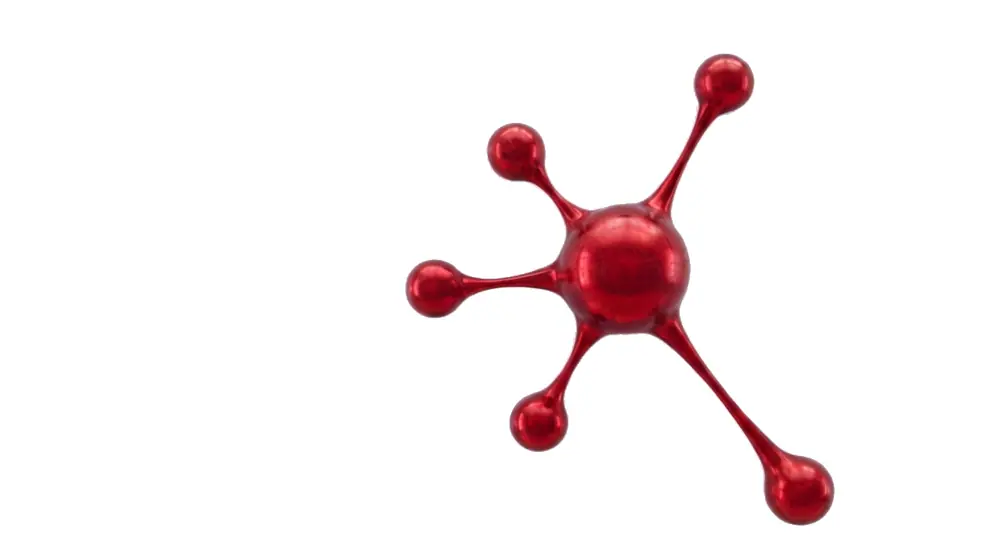 Das Metallgebilde in seiner zweiten Stellung